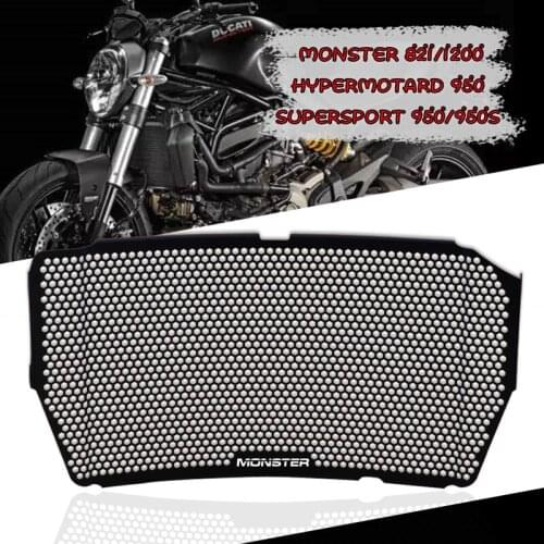 For DUCATI Monster 821 1200 Supersport 950 Hypermotard 950 DIAVEL 1260 Motorcycle Radiator Guard Protector Grille Grill Cover