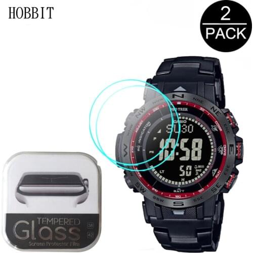 2PCS 9H Anti-Scratch Glass For Casio PRO TREK PRW-30YT PRW-50YT PRW30YT PRW50YT SmartWatch Screen Protector 2.5D Tempered Glass