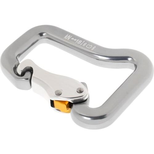 18KN Safety Spring Locking Paraglider Paragliding Carabiner Rock Climbing Equipment for Outdoor Camping Rappelling Survival Acce