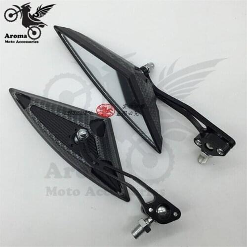 Carbon fibre motorcycle rearview mirror for yamaha honda suzuki mirrors motorbike parts universal KTM moto Refit accessories