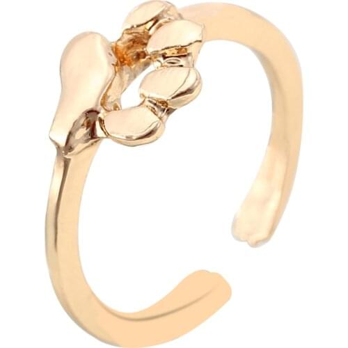 Women Ring Lovely Cute Dog Cat Paw Print Resizeable Rings For Women Ladies Girls Kids Christmas Gift Animal Print Jewelry