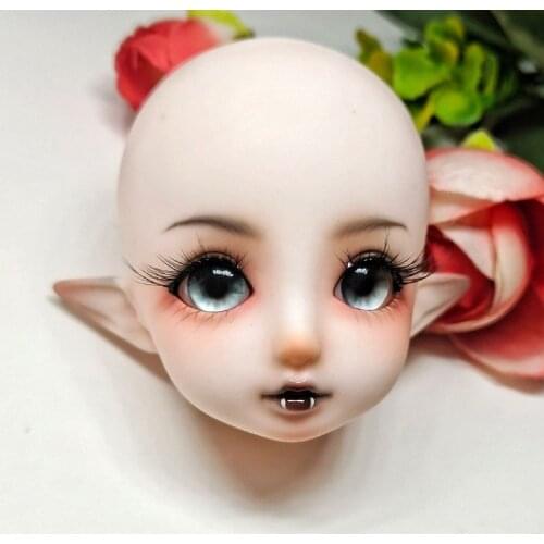 1/6 Bjd Dolls Head Toys Elf Bald Head Naked Nude Doll Bareheaded Fashion DIY Make Up Dolls Toy For Girls