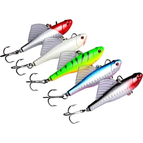 20pcs/lot Hard Minnow Plastic Lure VIB Winter Ice For Fishing Wobbler 7cm 17g
