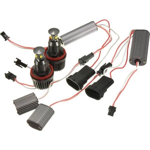 2 X 40W H8 Angel Eyes LED Car Lamp Halo Ring Headlight Bulb for BMW E63 E64 E70 E71 E81 E82 E83 E84 E87 E88 E89 E90 E91 E92 E93