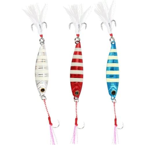 30G/6.6CM 3D eyes Laser Body swimbait Luminous Metal Jig Lure Paillette Knife Artificial Hard Bait Sea Rope Fishing Lure