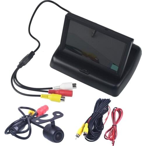 4.3" TFT LCD Folding Car Parking Assistance Monitors DC 12V Support NTSC/PAL Car Monitors With Rear View Camera