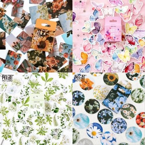 46Pcs/pack Cute Museum Paper Kawaii For Decoration Diary Scrapbooking Stickers Suppiles