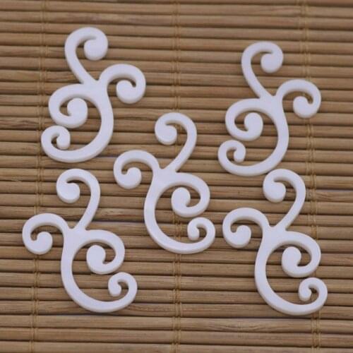 5PCS Flower Shape Shell Natural White Mother of Pearl Jewelry Making 19mmX28mm