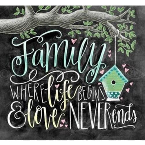 Full Square Round Drill 5D DIY Diamond Painting Letter Family Embroidery Cross Stitch Mosaic Handmade Decoration Gift