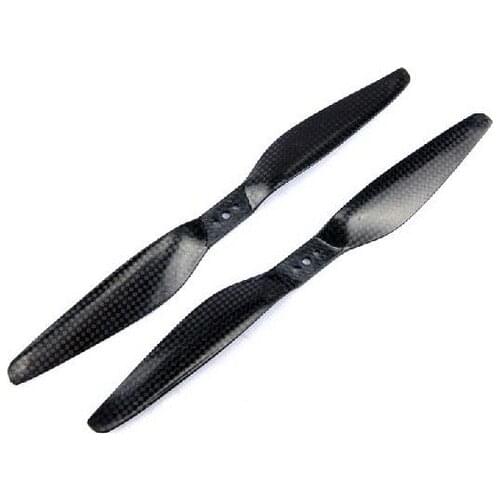 Free Shipping TOMO Series 13x 5.5 inch 3K Carbon High Efficiency Propeller Set (one CW, one CCW) for Quadcopter/ Multicopter