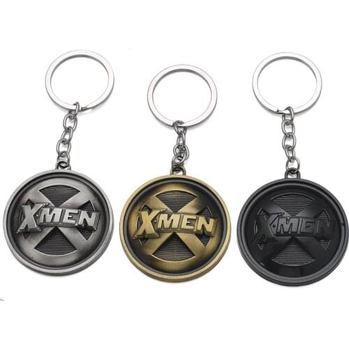 Disney Marvel X MEN Keychain Metal Movie Sign Brank Deadpool Anime Figure Pendant