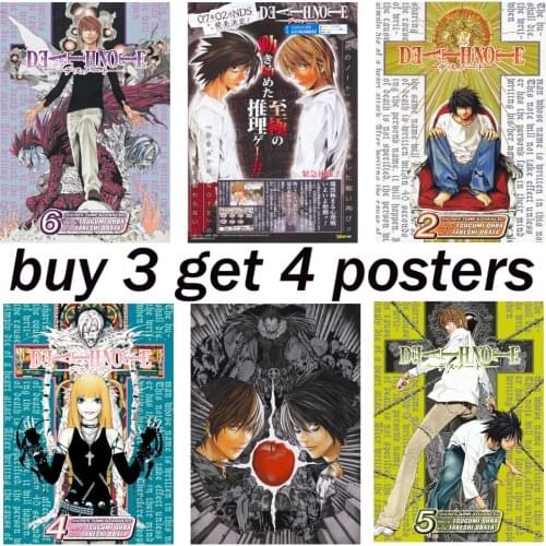 2019 new 29 style Japanese anime DEATH NOTE Coated paper posters Cafe Creative wallpaper Interior Decoration buy 3 get 4 posters