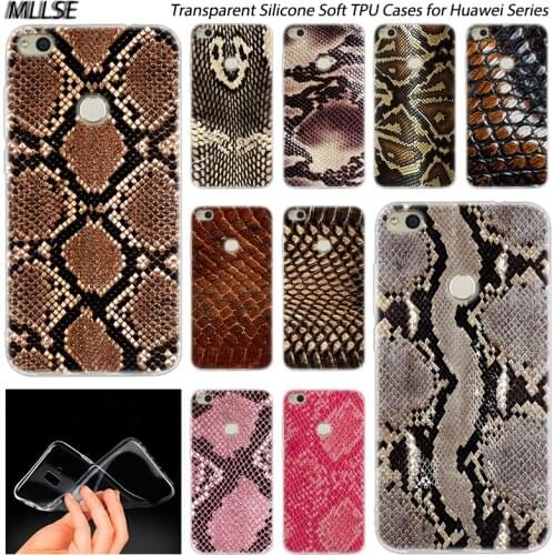 Colorful leather snake texture Silicone Case for Huawei NOVA 3 3i 4 Honor 7A Pro 7S 6X 7X 8X 8 9 10 Lite Play View 20 Cover