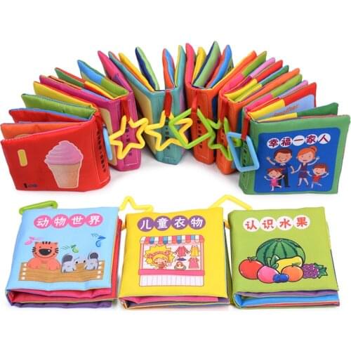 Baby Early Learning Cloth Book Hand Book Cognitive Toy Baby Tear Not Bad Bad Paper Cloth Book Educational Toys For Children New
