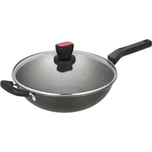 Household Wok No Oily Fume Wok Wok Non-stick Pan Pan Induction Cooker Gas Stove Multi-function Maifan Stone Cookware Pancake Pan