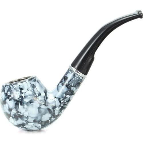 China Style Ceramics Wood Pipes Chimney Smoking Pipe Mouthpiece Cigarette Herb Tobacco Pipe Cigar Grinder Gift For Friends