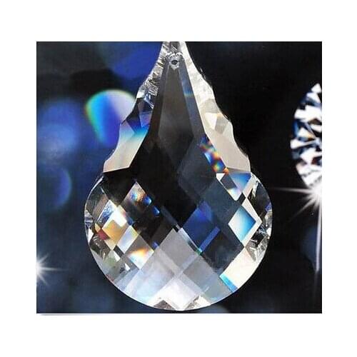 Chandelier Crystals Clear Teardrop Crystal Chandelier Pendants Parts Beads, Hanging Crystals for Chandeliers (50mm, Clear)