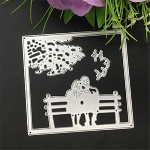 Square Frame Metal Cutting Dies Stencil Scrapbooking Photo Album Card Paper Embossing Craft DIY