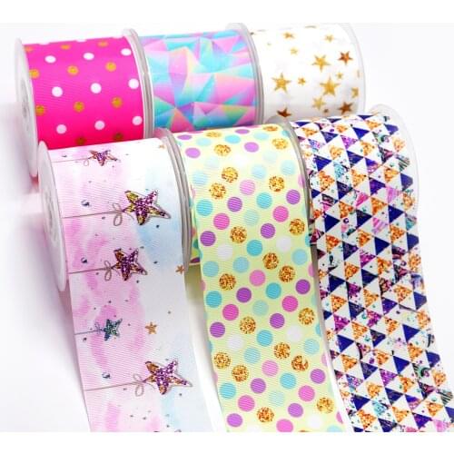 10 Yards 1.5" 38MM Rainbow Ombre ribbons For Hair Bows DIY Crafts Handmade Accessories 18309