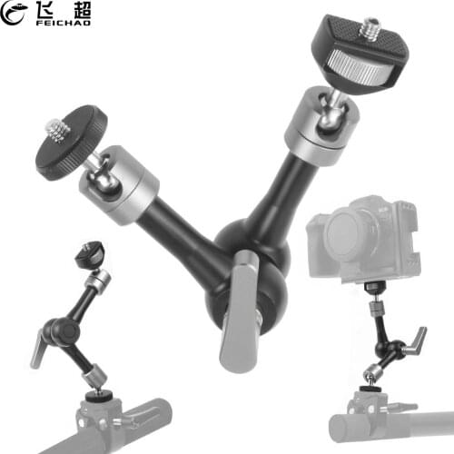 Multi-function Adjustable Magic Arm Super Crab Claw Clamp w 1/4 3/8 ARRI Thread for DSLR Camera Monitor Photo Studio Accessory