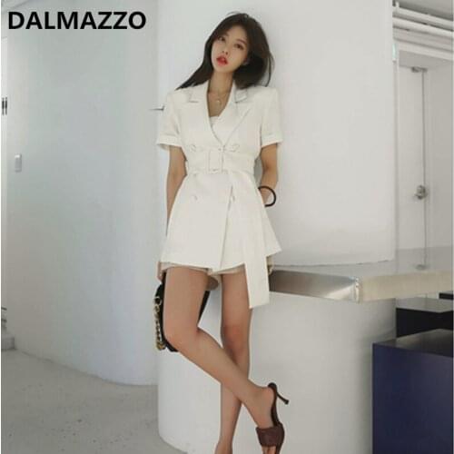 DALMAZZO Fashion Womens Cardigan Jacket Coat 2020 New Arrival Summer Ladies Profession Work Loose Belt Coats Female XL
