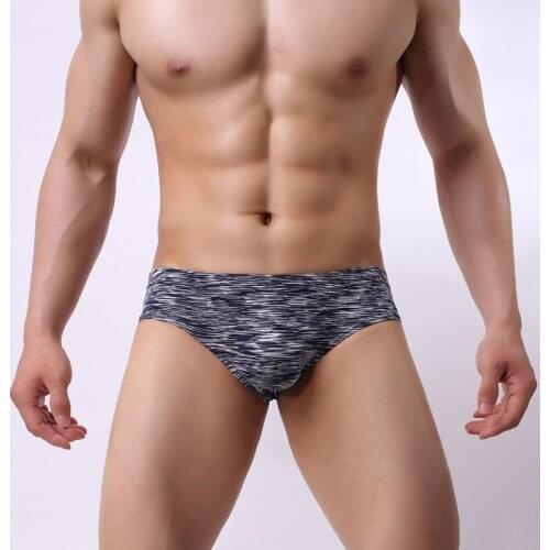 Mens Sexy Print Cotton Underwear Men Briefs Cueca Gay Underwear Breathable Penis Pouch Panties Soft Mens Bikinis