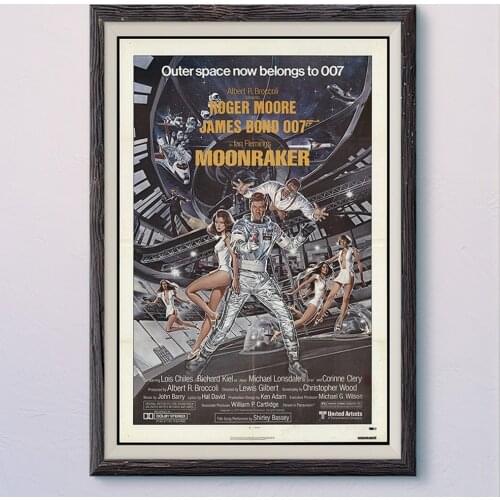 N203 MOONRAKER Vintage Classic Movie Wall Silk Cloth HD Poster Art Home Decoration Gift