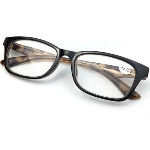 New 2020 Reading glasses Womens Men Unisex 8807 Square frame Send elder gifts Hyperopia glasses black/ Brown