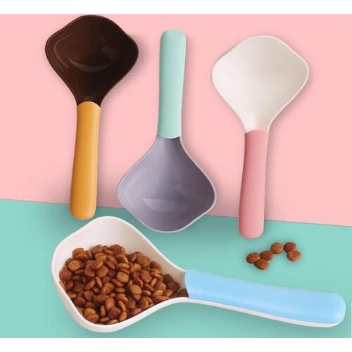 Pet Food Scoop Plastic Two-tone Dog Food Cup Small Pet Measuring Scoop for Cat Dog Food Spoon Pet Feeding Spoon Pet Product