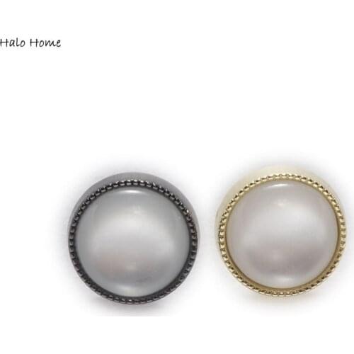 5pcs Imitation Pearls Small Round Shape Metal Shank Shirt Button Sewing Scrapbooking Apparel Supplies Craft Accessories 12mm