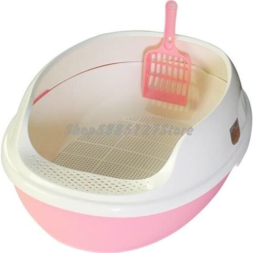 Cat Litter Basin Double Deck Small Semi Enclosed Cat Toilet Cat Litter Basin Cat Litter Basin