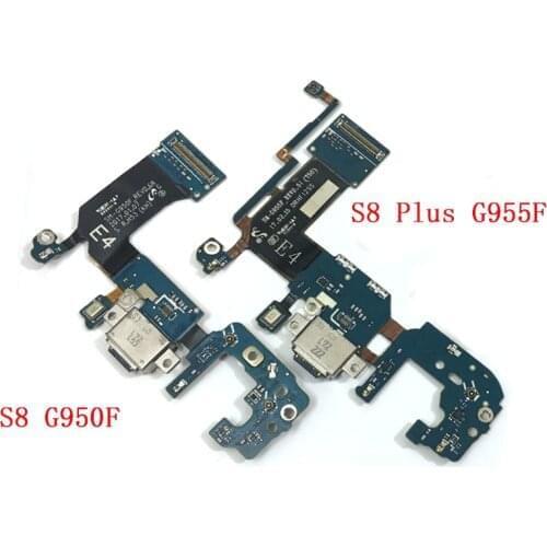 Original For Samsung Galaxy S8 G950F S8 Plus G955F Headphone Jack Microphone USB Port Charging Socket Dock Connector Flex Cable