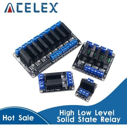 5V Relay 1 2 4 8 Channel OMRON SSR High Low Level Solid State Relay Module 250V 2A For Arduino