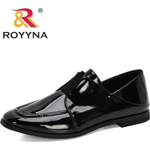 ROYYNA 2020 New Designers Patent Leather Round Toe Comfortable Ladies Pumps Wedding Shoes Offfice Shoes Feminimo Trendy Comfy