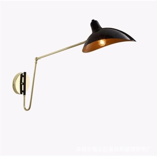 Nordic Loft Designer Duck Mouth Industrial Wall Lamp Bedroom Creative Rotatable Arm Iron Led Wall Sconce Lighting Fixtures