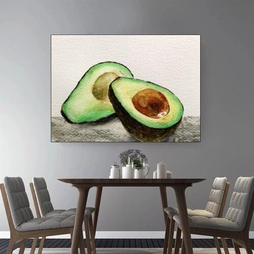 Modern Abstract Art Avocado Canvas Paintings Posters and Prints Nordic Wall Art Picture for Model Living Room Girls Home Decor