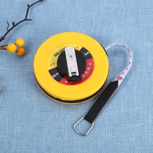 Fiberglass Soft Tape Measure Portable Building Surveying Distance Measuring Tool Hand-held Disc Flexible Ruler Wind Up Measure