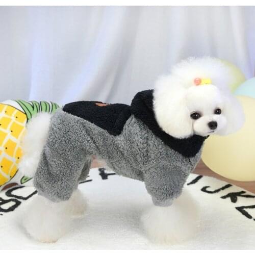 Super Warm Pet Dog Clothes Dog Hooded Coat Jumpsuit Thicken Puppy Clothing For French Bulldog Yorkshire Dogs Costume Pet Jacket