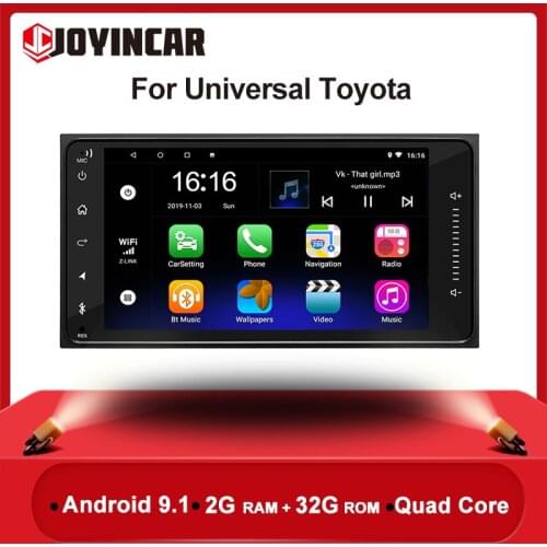 Universal 2 Din android 9.0 Car Radio Player Stereo Car Multimedia Player for toyota COROLLA VIOS CROWN CAMRY HIACE PREVIA RAV4