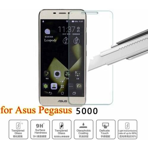 9H Screen protector tempered glass sklo FOR ASUS Pegasus 5000 asus_x005 X005 vidro case cover MTK6753 5000mAh 5.5 inch