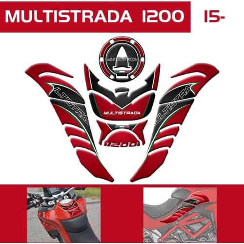 3D tank pad protection Sticker for DUCATI MULTISTRADA 1200/S MTS 1200Gas Cap Tank Pad protection Sticker Decal