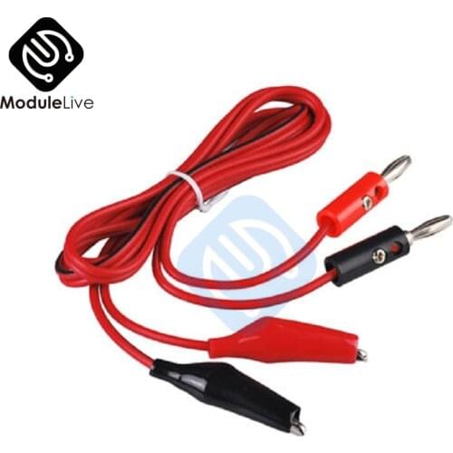 1M Alligator Test Lead Clip To AV Banana Plug Connector TO Dual Tester Alligator Clip Probe Cable 1M