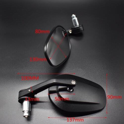 Motorcycle Bike Cruiser Chopper ATV Aluminum 7/8'' 22mm Bar End Side Rear View Mirror For KTM BMW Ducati Aprilia Victory Triumph