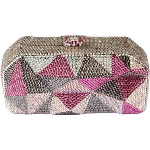 Lady Colorful Diamond Rhinestone Evening Bag Clutch Bag For Wedding Party Women Money Clutches Bags Girls Dinner Banquet Purses