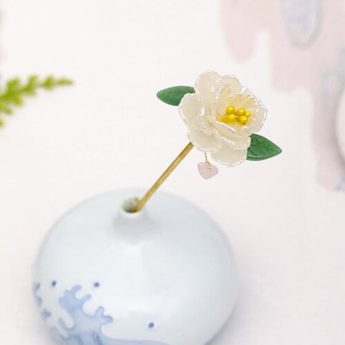 Chinese Vintage Flower Hairpins Clips Hair Forks Sticks for Women Girls Hanfu Dress Costume Hair Jewelry Accessories 2020