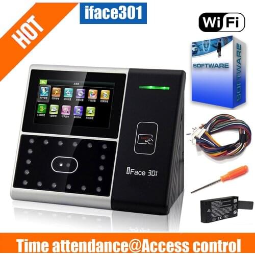 ZK iface301 TCP/IP Face time attendance and access control with RFID card reader double night version camera iface 301