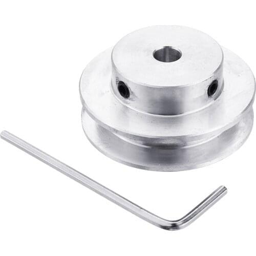 1pc Aluminum Alloy 40mm Single Groove Pulley 4-12mm Fixed Bore Pulley Wheel for Motor Shaft 6mm Belt New