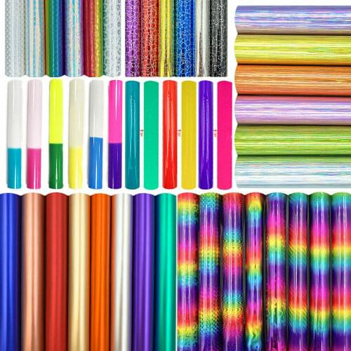 12"X19" 32 Various Styles Adhesive Craft Vinyl Making Sign Lettering Pattern Cricut Film for Window Cup Glass Decal Decor DIY