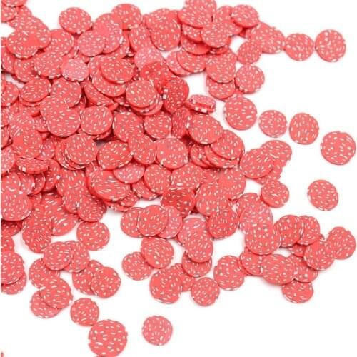 50g Korea Meat Slice Clay Sprinkles for Crafts Simulation Food Play Nail Art Decor DIY Slime Crystal Mud Accessories 5mm