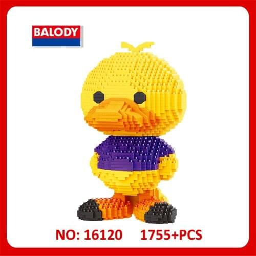 Balody 16120 Brick Toys Famous Cartoon Brand D Boy Yellow Duck Sunshine Boy Building Micro Mini 3D Blocks 1755pcs Toys For Kids